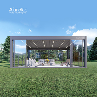 Gazebo bioclimatique de toit à persiennes imperméable, bricolage moderne, extérieur, Commercial, robuste, serre, constructeur de terrasses et de Patios