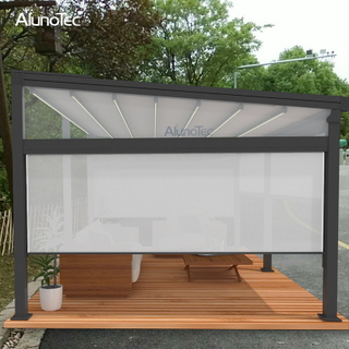 Toit à persiennes escamotable réglable électrique pour piscine