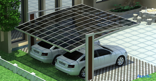 Pluie moderne d'abri de voiture de cadre en aluminium résistante pour le parking de voiture