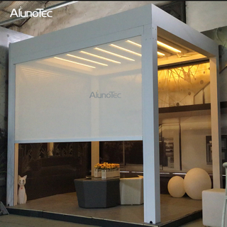 Auvent imperméable de pergola de belvédère extérieur d'ombre avec des écrans de tirette
