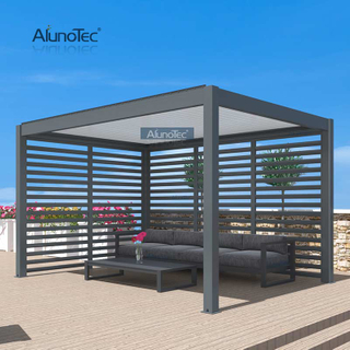 AlunoTec moderne extérieur jardin bureau ombre persiennes système de toit motorisé en aluminium tonnelle pergola conception