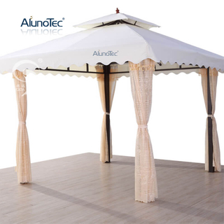 Patio extérieur véranda en métal pergola toit jardin auvent pavillon auvent belvédères