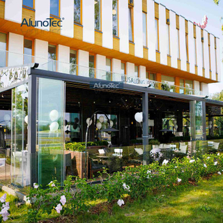 Couverture de jardin d'auvent rétractable de Restaurant extérieur imperméable et résistant au vent d'angleterre 