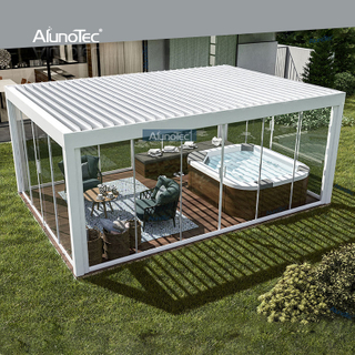 AlunoTec Tente extérieure en métal Pergolas en aluminium Gazebo Persiennes bioclimatiques Arches Tonnelles Pergola