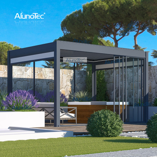  Grossistes 3x3 3x4 5x3 6x4 mètres zone barbecue gris blanc Pergola autoportante toit à persiennes motorisées