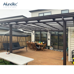 Auvent droit extérieur de balcon de patio de toit de terrasse d'auvent en aluminium de polycarbonate