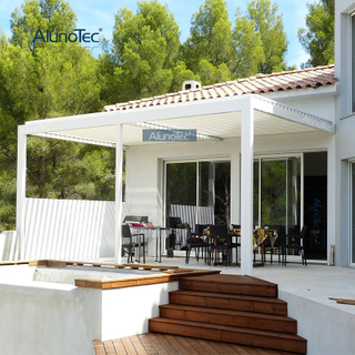 AlunoTec 5,5 MX 4,5 M Pergola motorisée à persiennes réglables pour devis